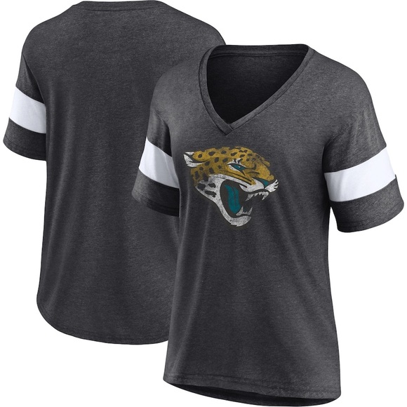Fanatics Tops - Women's Jacksonville Jaguars Fanatics Heathered Charcoal/White Team Shirt XL